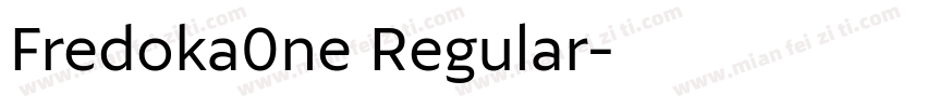 Fredoka0ne Regular字体转换